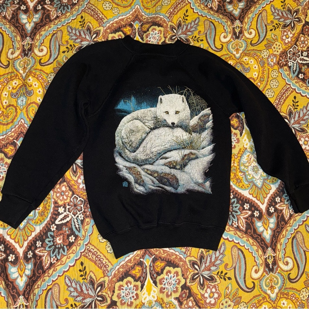 Vintage Wolf Crewneck Kids Medium